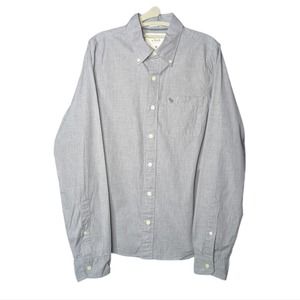 Abercrombie & Fitch Muscle Fit Long Sleeve Button Up Down Front Dress Shirt Sz M
